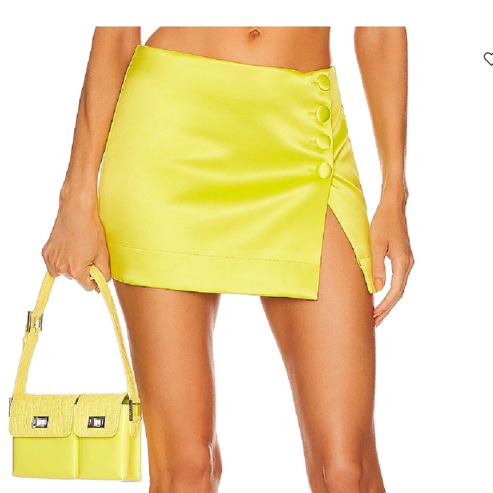 Michael Costello Chartreuse Skirt